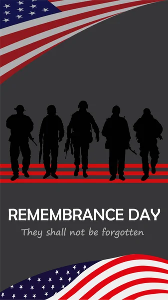 Illustration Vector Graphic Remembrance Day Fit Logo Design Resources — Stock Vector