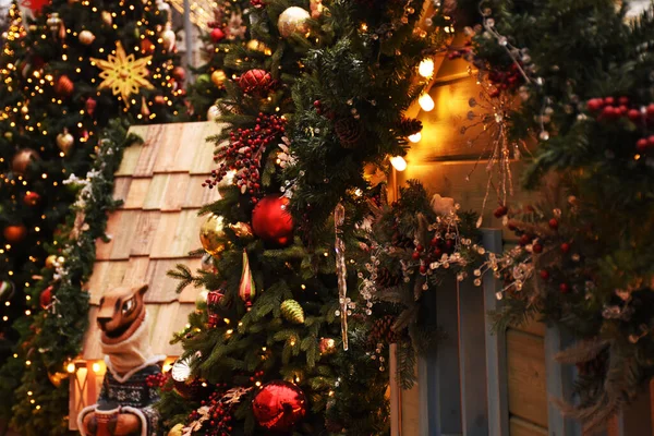 Neujahr Und Weihnachten Straßendekoration — Stockfoto