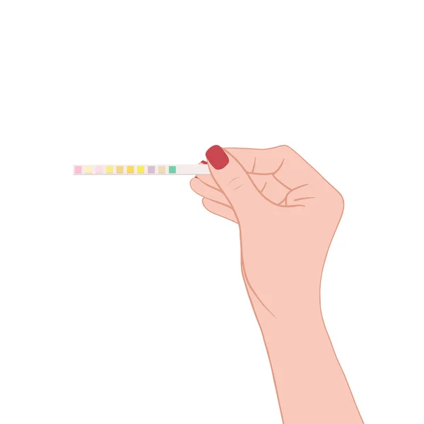 Teststrips Voor Urineonderzoek Voor Analyse Van Samenstelling Van Urine Vector — Stockvector