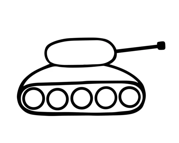 Panzer Tanque Camión Militar Ilustración Vectorial Para Impresión Fondos Cubiertas — Vector de stock