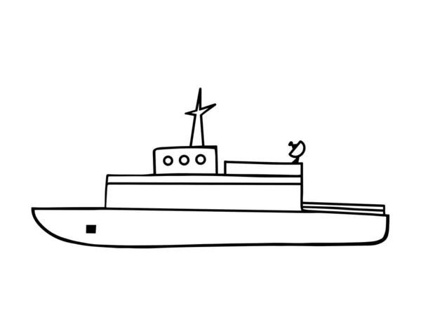 Krigsfartyg Militärt Skepp Vektor Illustration För Tryck Bakgrunder Omslag Förpackning — Stock vektor