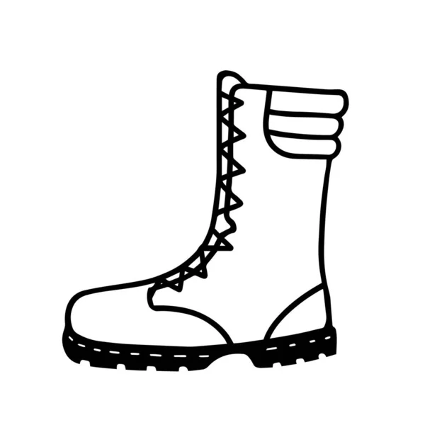 Μαχητικές Μπότες Δερμάτινες Στρατιωτικές Μπότες Διάνυσμα Εικονογράφηση Για Εκτύπωση Υπόβαθρα — Διανυσματικό Αρχείο