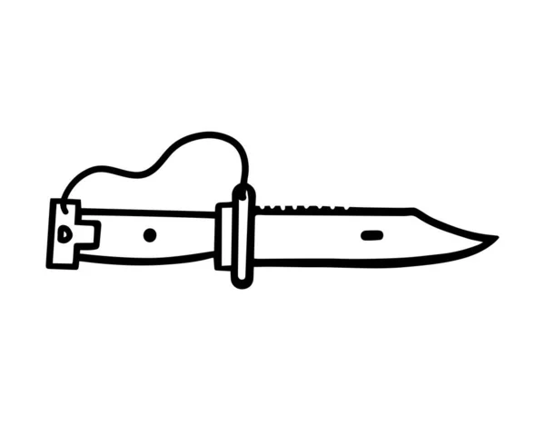 Cuchillo Bayoneta Cuchillo Militar Ilustración Vectorial Para Impresión Fondos Cubiertas — Archivo Imágenes Vectoriales