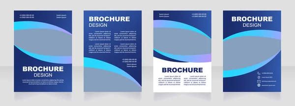 Advertising health treatment blue blank brochure design. Healthcare. Template set with copy space for text. Premade corporate reports collection. Editable 4 paper pages. Myriad Pro, Arial fonts used