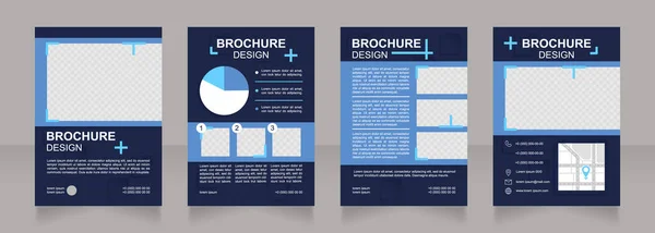Reaching customers through campaign blank brochure design. Template set with copy space for text. Premade corporate reports collection. Editable 4 paper pages. Arial Bold, Regular fonts used