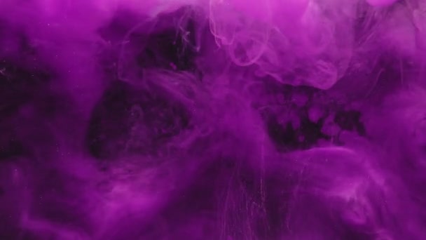 カラーフューム爆発ロゴがネオンピンクの雲を — ストック動画
