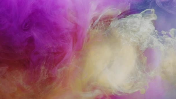 カラー煙の背景ファンタジー雲ピンクイエロー — ストック動画