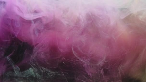 Color humo salpicadura transición efecto tinta agua rosa — Vídeos de Stock