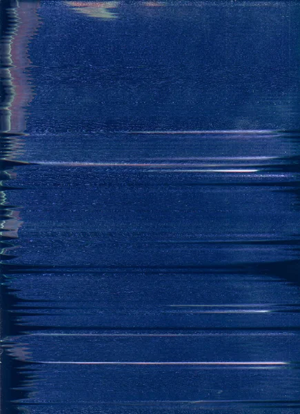 Glitch overlay oude film lawaai blauw stof krassen — Stockfoto