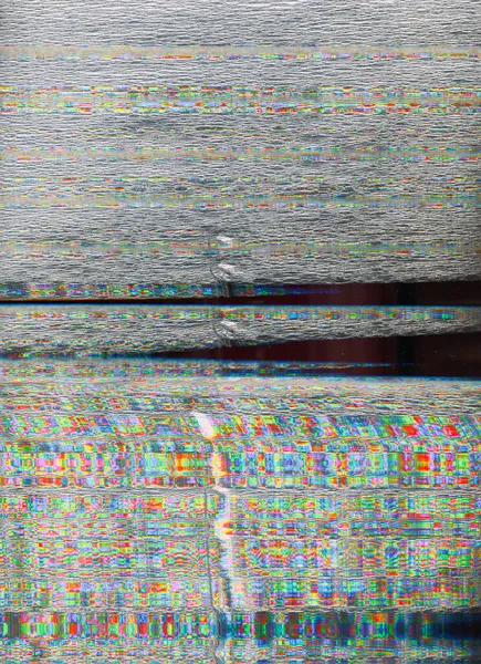 Glitch Textur Pixel Rauschen statische graue Überlagerung — Stockfoto