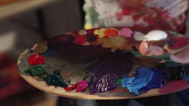 sanat süreci resim ressamı el paleti oluşturma