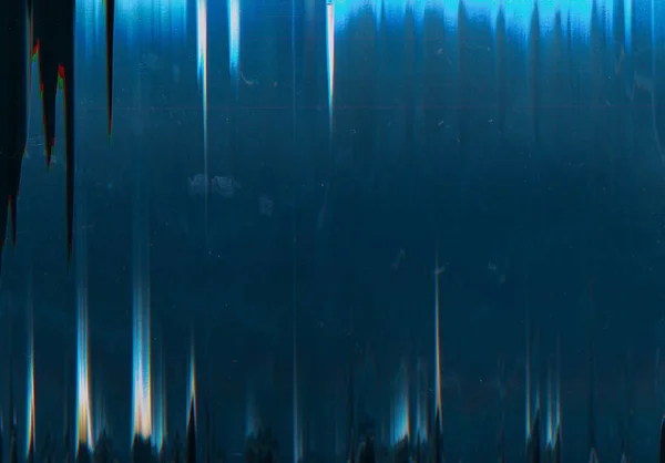 Glitch superposition poussière rayure bruit bleu distorsion — Photo