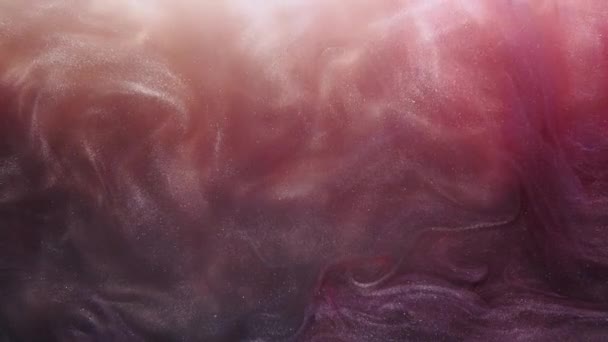 Renk parıltısı arka plan sisi bulut pembe kırmızı sıvı — Stok video