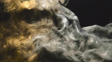 mürekkep suyu karışımı geçiş efekti altın gümüş buhar