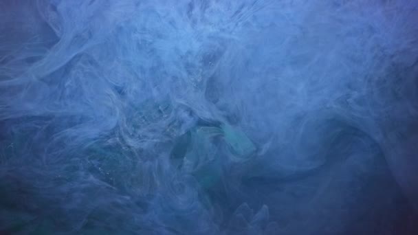 Кольоровий дим фон пара хвиля блакитний потік пари — стокове відео