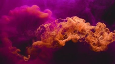 renk iz logosu mürekkep suyu karışımı turuncu pembe