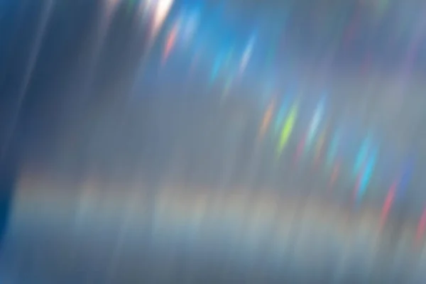 Wazig holografische gloed lens flare overlay blauwe stralen — Stockfoto