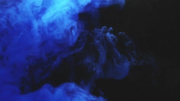 Färg rök flöde övergång effekt blå ånga damm — Stockvideo