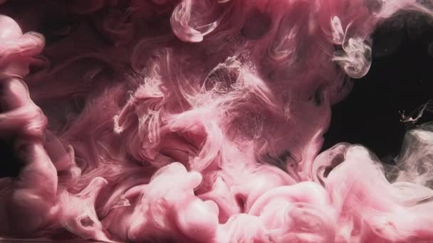Цвет взрыва дыма облака движения розовый дым вспышки — стоковое видео