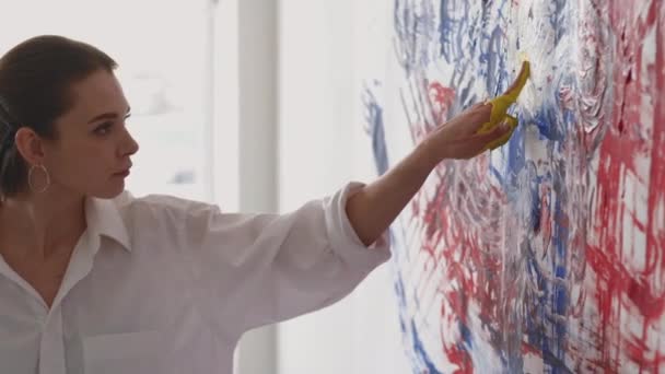 Umělecká terapie malířka tvůrčí inspirace — Stock video