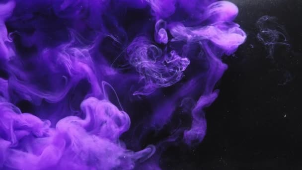 カラー雲の動きペイント水スプラッシュブルーフューム — ストック動画