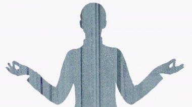 dijital meditasyon hatası gürültü kadın silueti