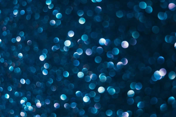 Bokeh luz sobreposição brilhante círculos padrão azul — Fotografia de Stock