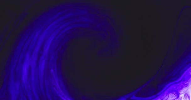 Цвет световой вихрь краски воды волна неоновая мерцание — стоковое видео