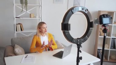 language lesson female teacher video record