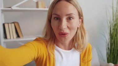 female blogger video conference social network