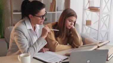 boring lesson female teacher home training