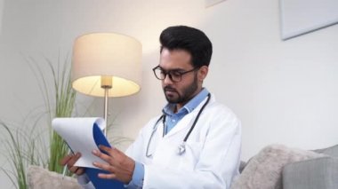 chief doctor working routine medicine report