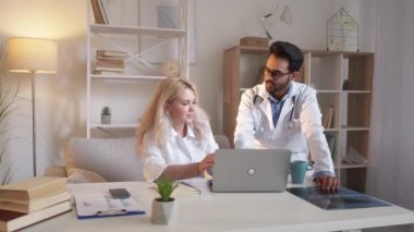 medical colleagues research information friendly