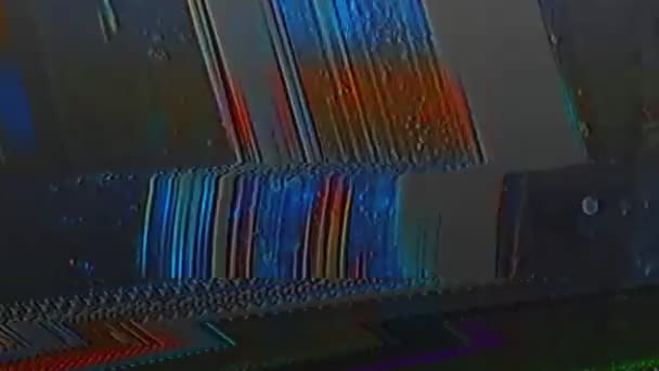 Analoge glitch overlay geluidsoverlast bevlekte textuur — Stockvideo