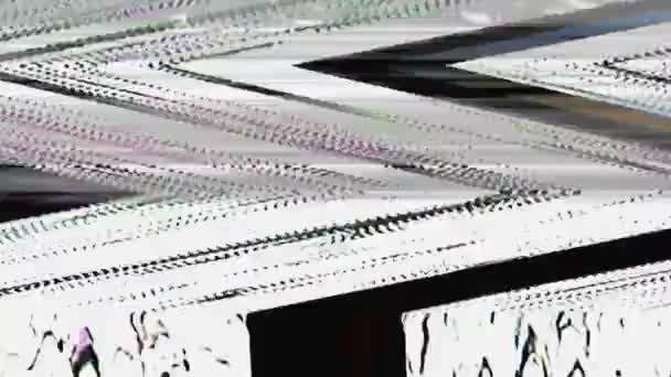 Glitch sovrapposizione distorsione digitale rumore statico — Video Stock