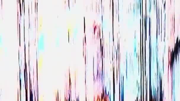 Glitch textura superposición color ruido estático parpadeo — Vídeo de stock