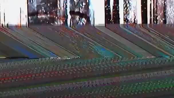 Digitalt glitch overlay bekymrad textur buller — Stockvideo