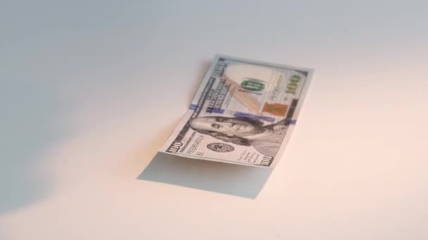 货币投资经济预算100美元 — 图库视频影像