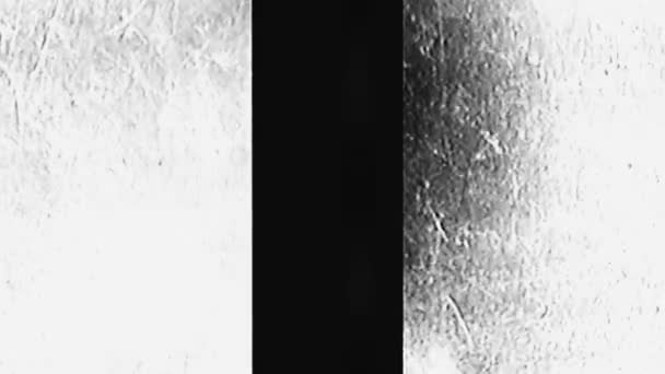 Glitch sovrapposizione video angosciato bw texture invecchiata — Video Stock