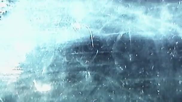 Arıza statik gürültü kaplar mavi sıkıntılı ekran — Stok video