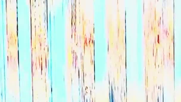 Glitch art linee di distorsione colorate rumore tremolante — Video Stock