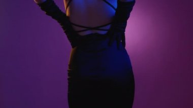 Klasik moda şehvetli kadın cazibeli neon ışık