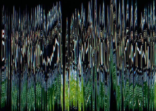 Ruido digital glitch overlay verde distorsión oscuro —  Fotos de Stock