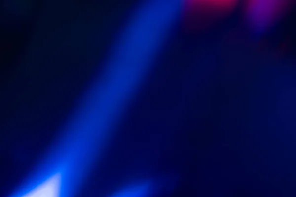 Blur neon lumina lentile flare suprapune raze de culoare albastră — Fotografie, imagine de stoc