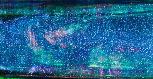 Futuristická závada barva šum neon modrá růžová zrna — Stock fotografie