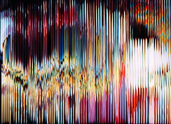 Color glitch noise digital artifacts red black — Stock Photo, Image