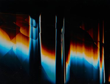 dijital çatlak mavi turuncu siyah kaplama