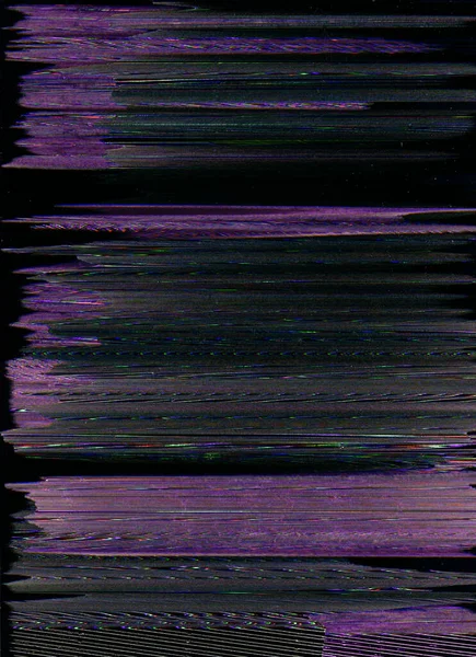 Glitch superposición ruido digital textura púrpura negro — Foto de Stock