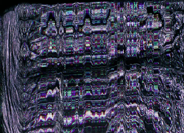 Digital glitch pixel noise texture purple artifact — Stock Photo, Image