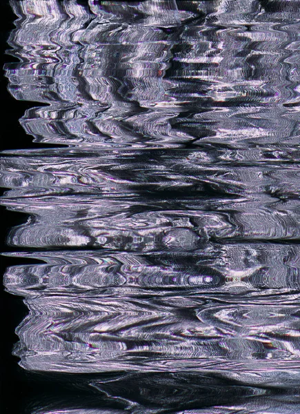 Glitch overlay statique distorsion violet bruit sombre — Photo